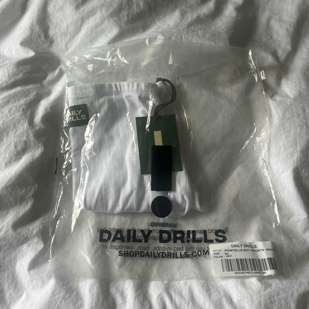 NWT Daily Drills Pointelle Boy Shorts with Trim - Picture 3 of 5